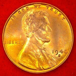 1940 S Lincoln Wheat Cent Quality BU Lot 204